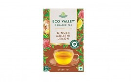 Weikfield Eco Valley Organic Tea Ginger Mulethi Lemon  Box  30 pcs